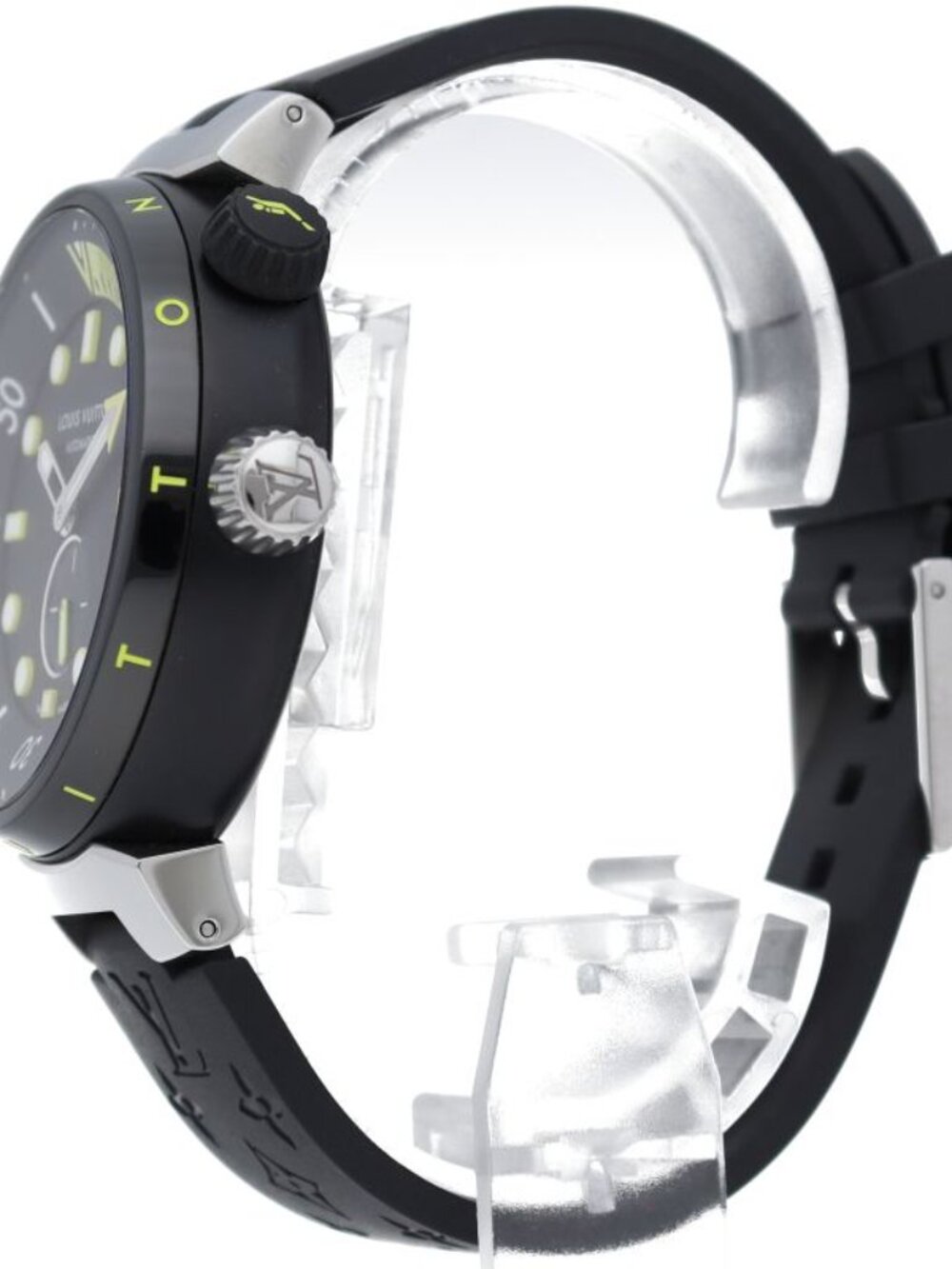 Louis Vuitton Tambour Street Diver Neon Black Watch Box SS - Picture 3 of 7